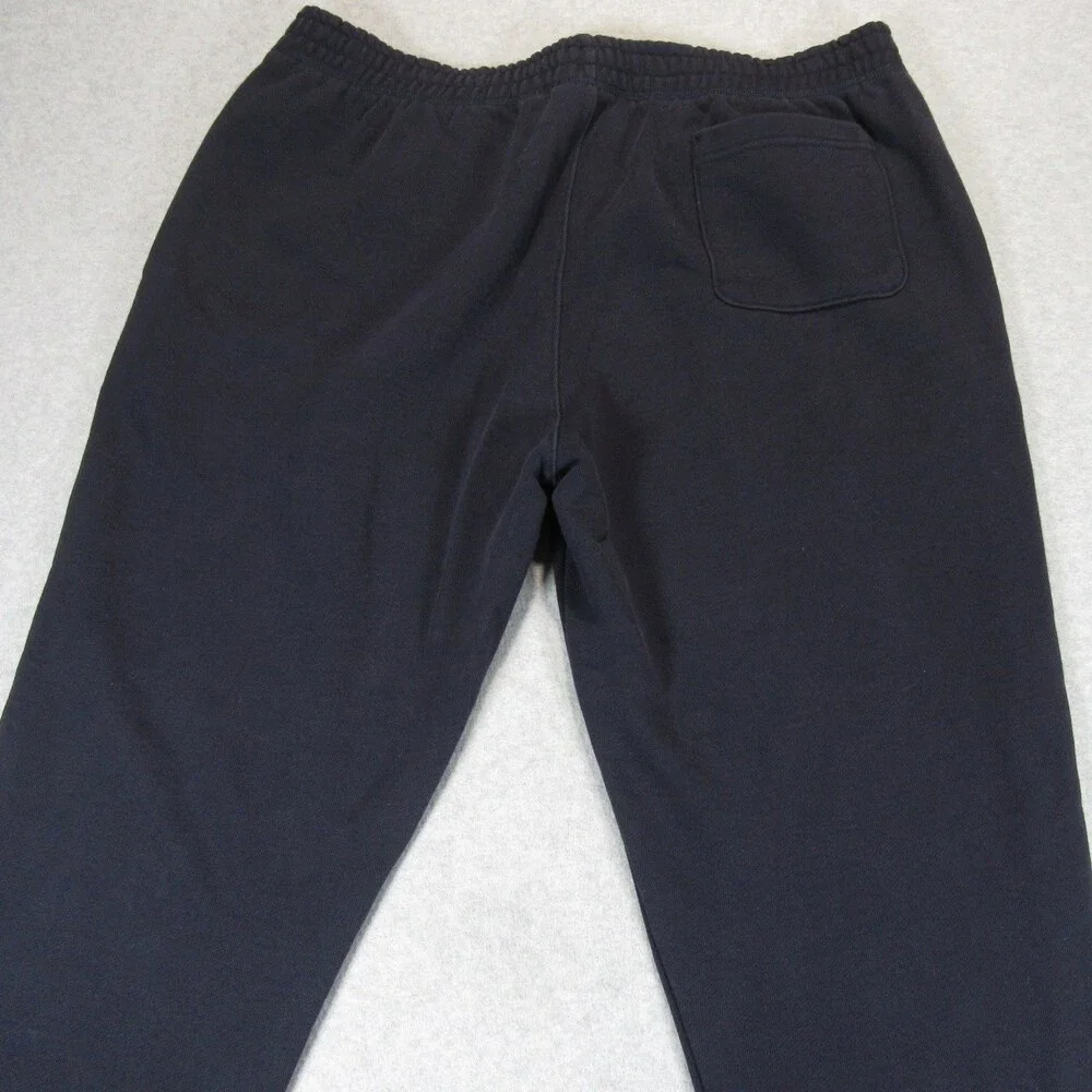 Lacoste Mens Jogger Pants‎ 2XL Navy Blue Big Croc Logo Drawstring Elastic Waist